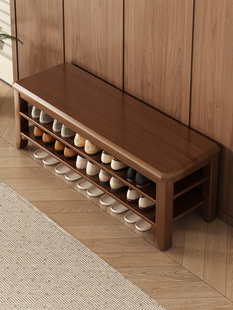 鞋 实木换鞋 柜高端免安装 凳入户进门高级感可坐鞋 架 凳门口家用穿鞋