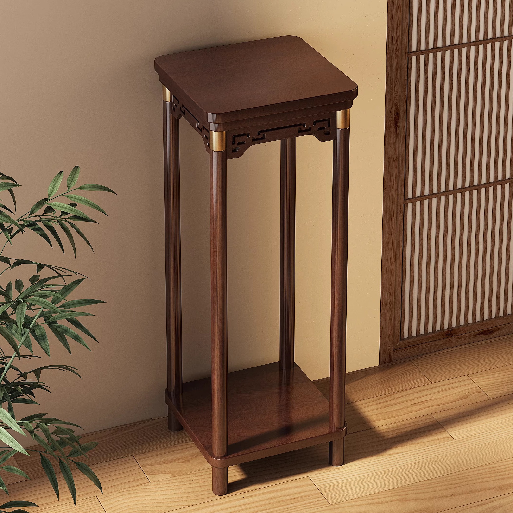 中式花架子客厅落地式置物架阳台2025新款室内多层实木花台盆景架