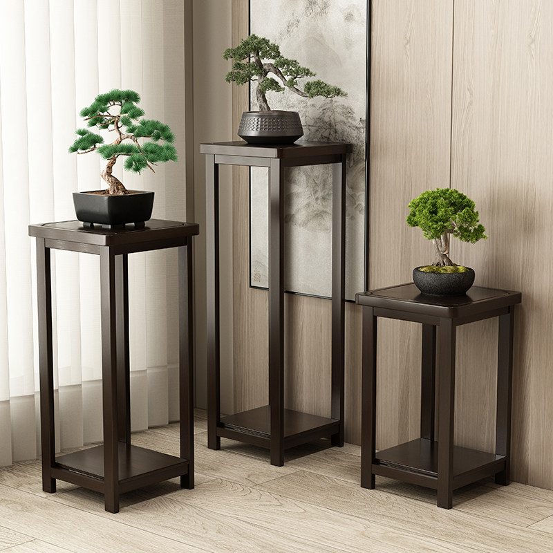 实木花架子盆栽室内落地式客厅小阳台托架展示新中式花盆摆件置物,住宅家具,花架/花几,淘宝优惠券,粉丝福利购,淘宝优惠卷