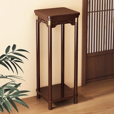 中式花架子客厅落地式置物架2025新款室内实木花台花盆绿植摆放架