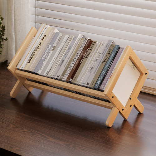 桌面书架小型收纳架书桌家用学生儿童置物架子办公室书柜简约现代