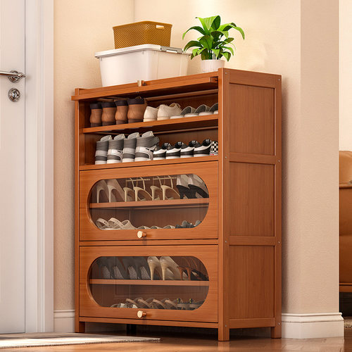 永爵高层塑藤透气椭圆门翻门鞋柜