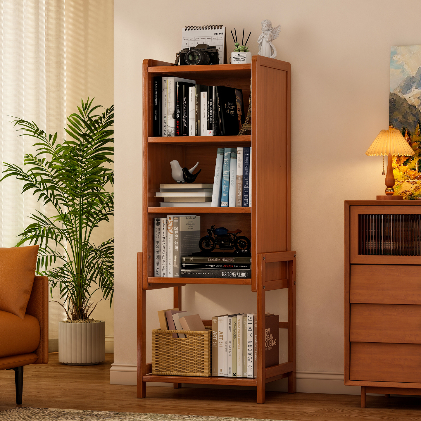 客厅置物架书架电视机边柜落地小书柜墙边转角收纳架书桌旁边柜子