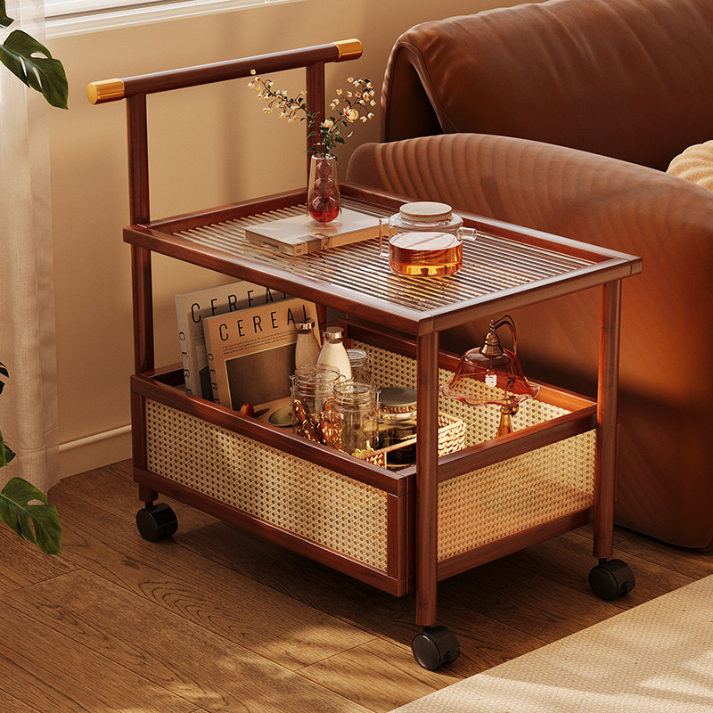 沙发边几客厅可移动小茶几中古风侧边柜零食小推车精致床头置物架,住宅家具,角几/边几,淘宝优惠券,粉丝福利购,淘宝优惠卷