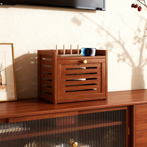 路由器光猫机顶盒遮丑理线收纳盒