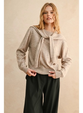 国现miou muse针织显瘦披肩围巾毛衣女秋冬新款气质百搭羊毛衫女