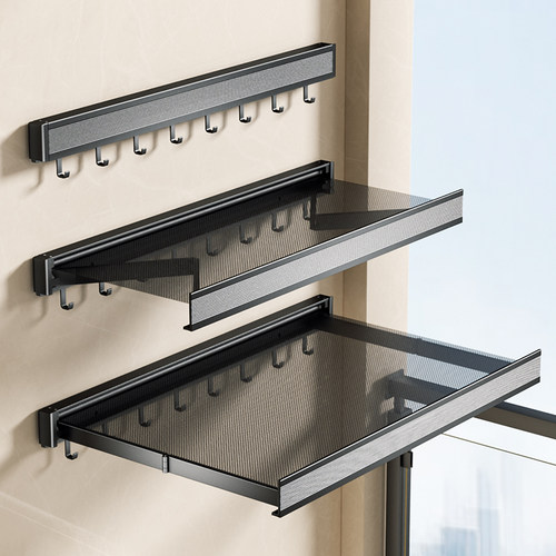 阳台隐形晾衣架折叠晾衣架多功能