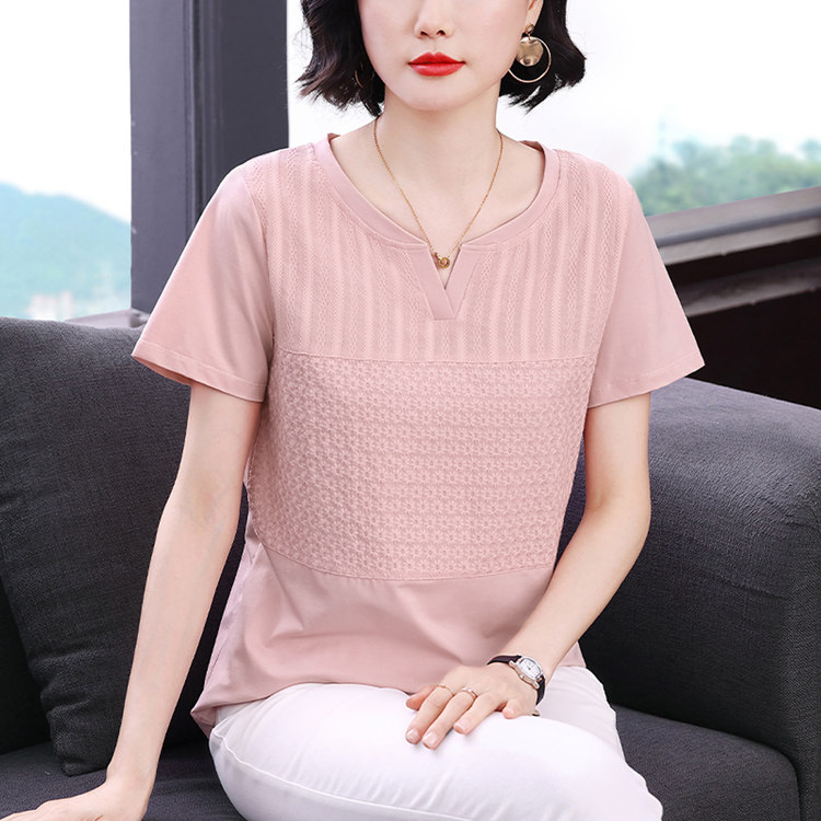 短袖t恤女大码棉妈妈装