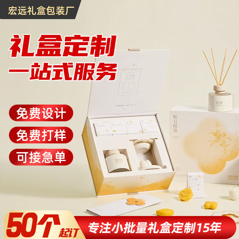 香薰化妆品小样礼品空盒包装盒定制小批量定制礼品包装盒高档礼盒