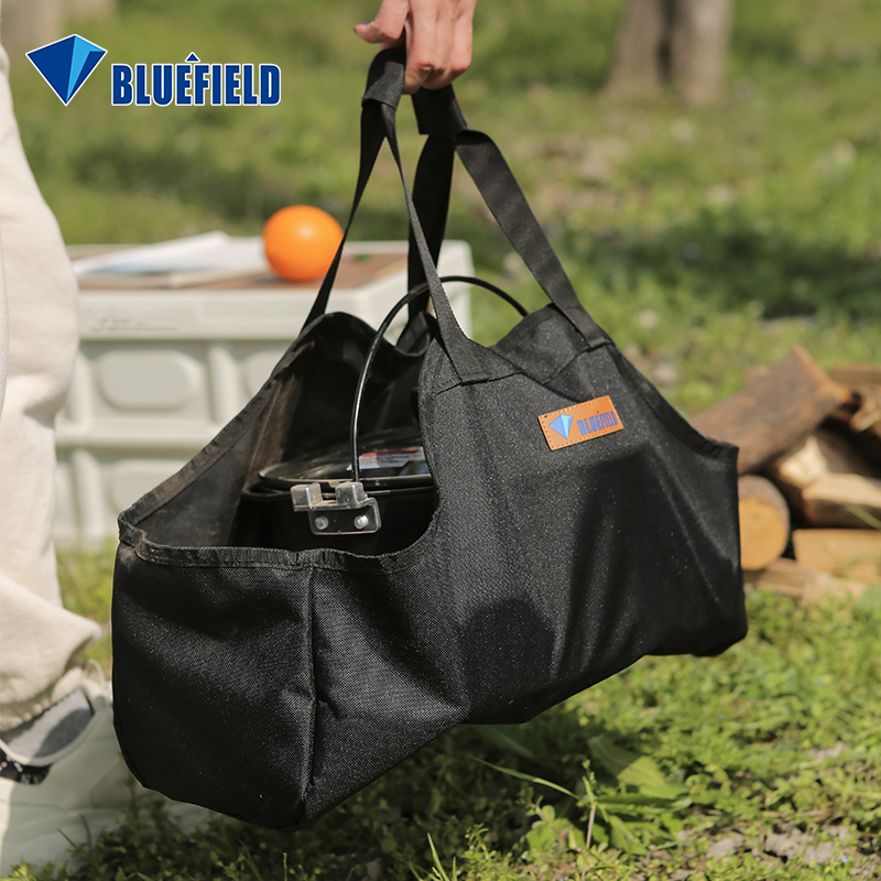 BlueField露营柴火包 多功能手提纯色牛津布户外便携收纳单肩挎包