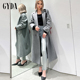 翻领长款 自然色系轻熟时尚 呢大衣女0724500621 新品 GYDA2024秋季