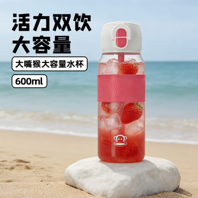 大嘴猴大容量水杯塑料Tritan杯子女生夏天高颜值学生上学专用杯子