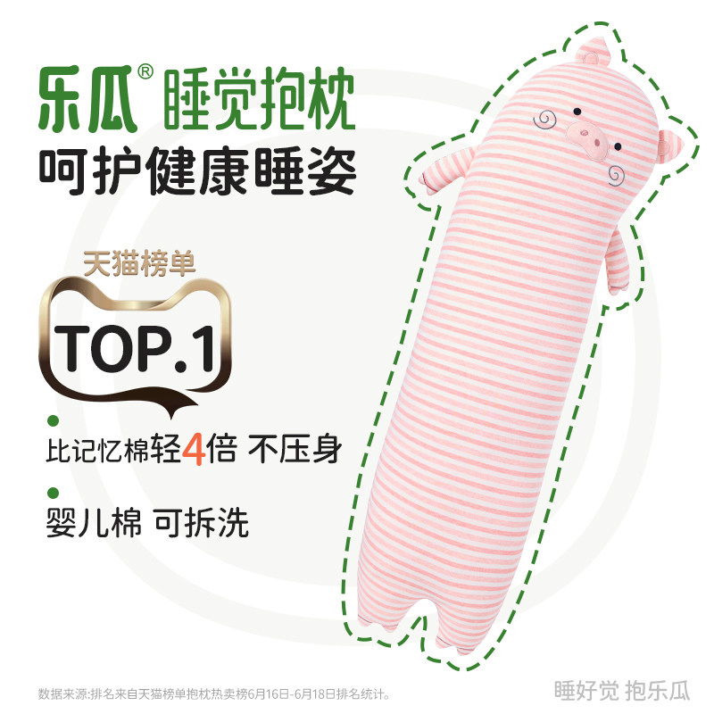 乐瓜睡觉抱枕夹腿侧睡女生专用大人长条抱枕可爱猪猪睡眠公仔靠枕