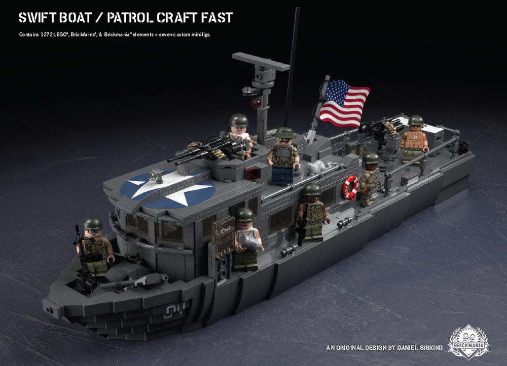 brickmania海湾巡逻艇越战美国第三方益智军事积木模型玩具礼物