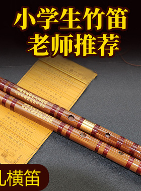 小学生长笛6孔横笛儿童成人F调C调初学者入门笛子专业演奏级竹笛