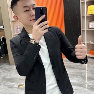 新款 休闲西服男纯色韩版 商务百搭春夏轻薄简约小西装 外套 高档男士