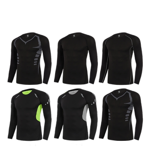 保暖内搭衣裤男款速干紧身运动压缩打底上衣冬季男士加绒加厚套装