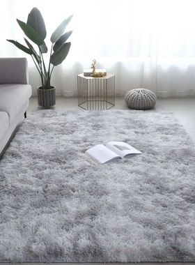 Solid color Rug Soft Plush Carpet non-slip Floor Mat Bedside