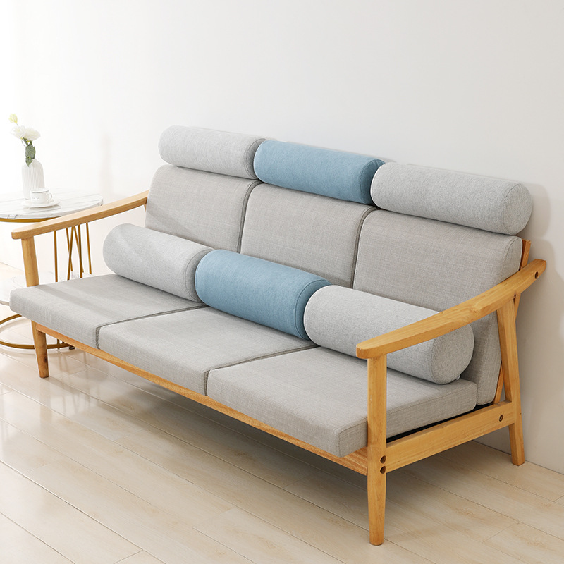 Sofa headrest lumbar pad cylinder support filling cushion