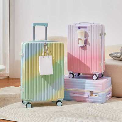Gradient Travel Luggage Large Password Suitcase 24 26 Inch