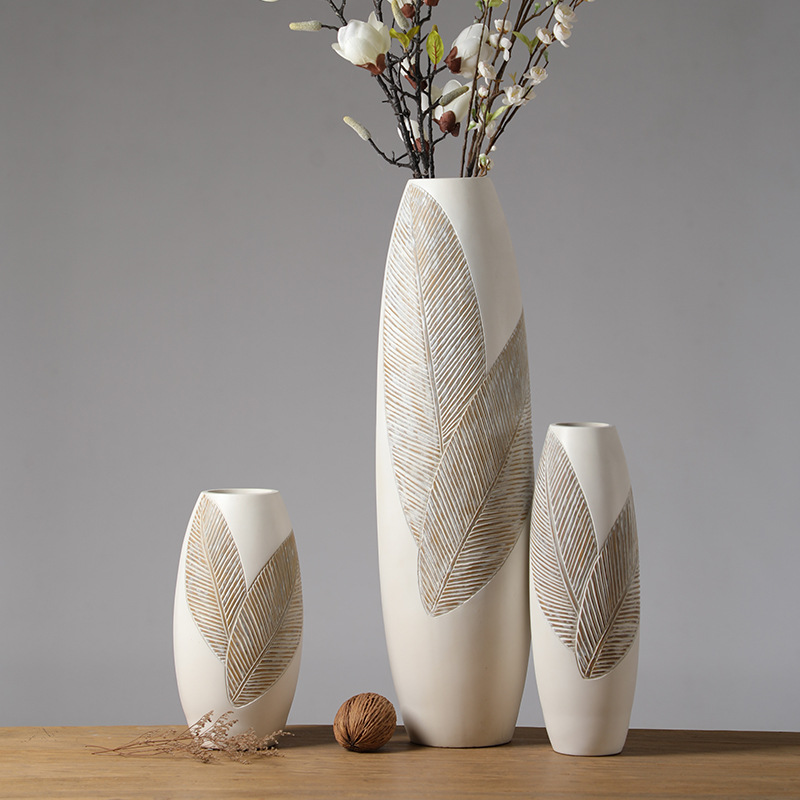 Chinese retro resin large vases ornaments TV cabinet decorat