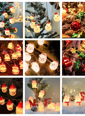 Led Christmas night light string snowman decorative pendant