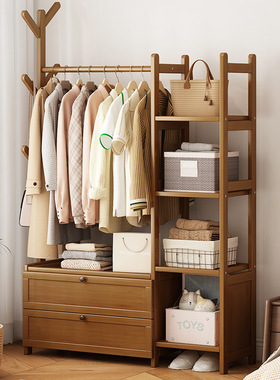 Hanging clothes rack floor standing clothes rack hat rack