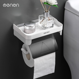 Toilet tissue box roll paper holder without punching holes