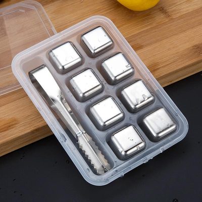 Frozen metal ice cubes coffee drinks creative supplies