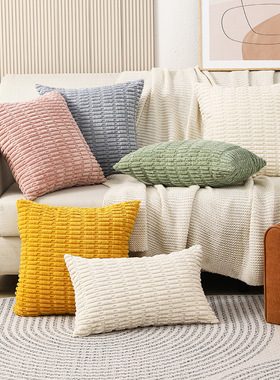 corduroy pillowcase home sofa throw pillow square cushion