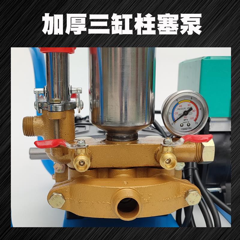 新款农药喷雾器三缸柱塞水泵48V60V72V接电动车用高压喷药机包邮