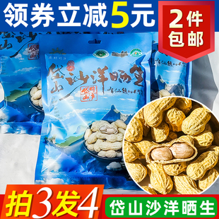 岱山沙洋晒生250g袋装沙地种海水煮原味带壳花生零食舟山土特产