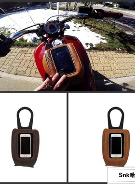 适用于印第安侦察兵Scout轻骑兵棕色邮箱包Bobber用黑色手机包