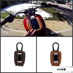 适用于印第安侦察兵Scout轻骑兵棕色邮箱包Bobber用黑色手机包