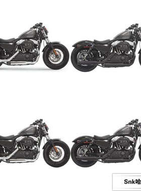 哈雷883/1200改装bassani炸街镀铬尾段排气 运动者黑色尾段排气管