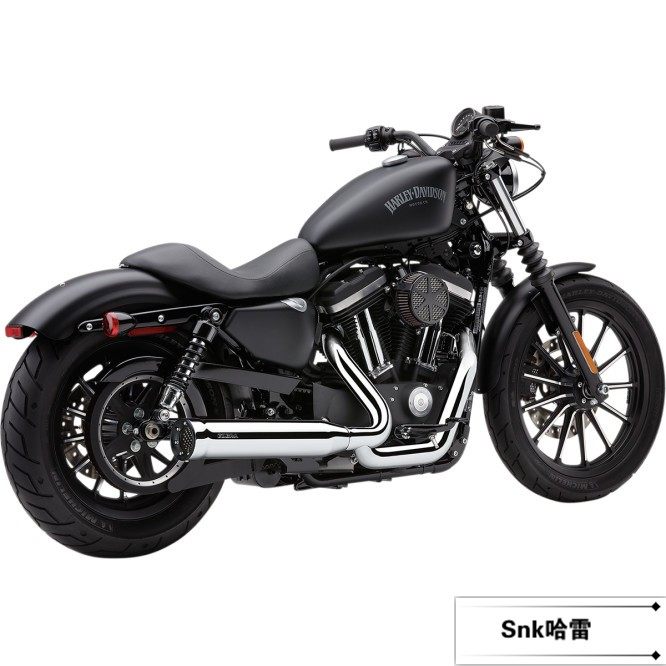 哈雷运动者改装眼镜蛇进口2合1镀铬低音排气 883/1200全段排气管