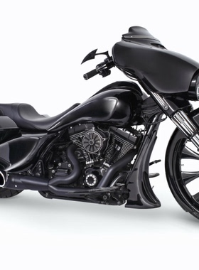 哈雷滑翔改装Bagger风2-1Freedom炸街排气 路王DS风格全段排气筒