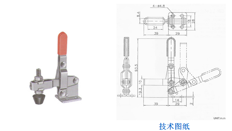 汽车检具标准配件 垂直式名派快速夹钳MP102B 12135  12130