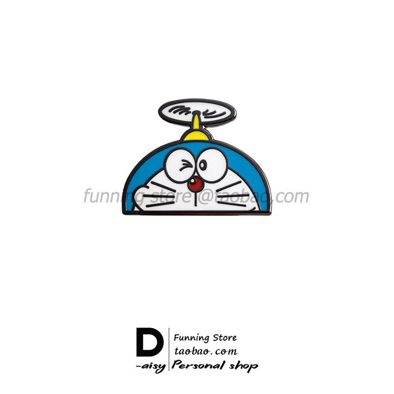 도라에몽 블루 지방은 안녕하세요 도라에몽 모든 문 주변 배지 학생 학교 가방 장식 브로치 액세서리