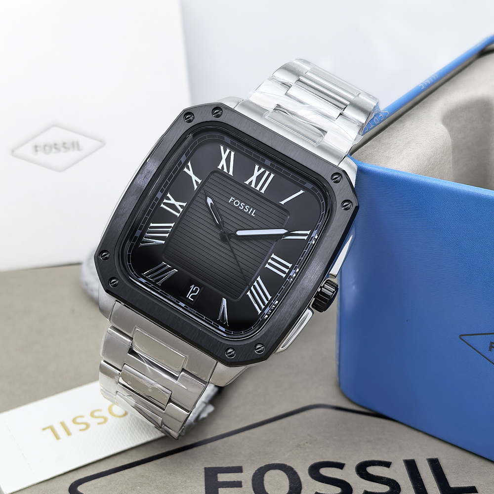 FOSSIL手表不锈钢方形石英机芯男
