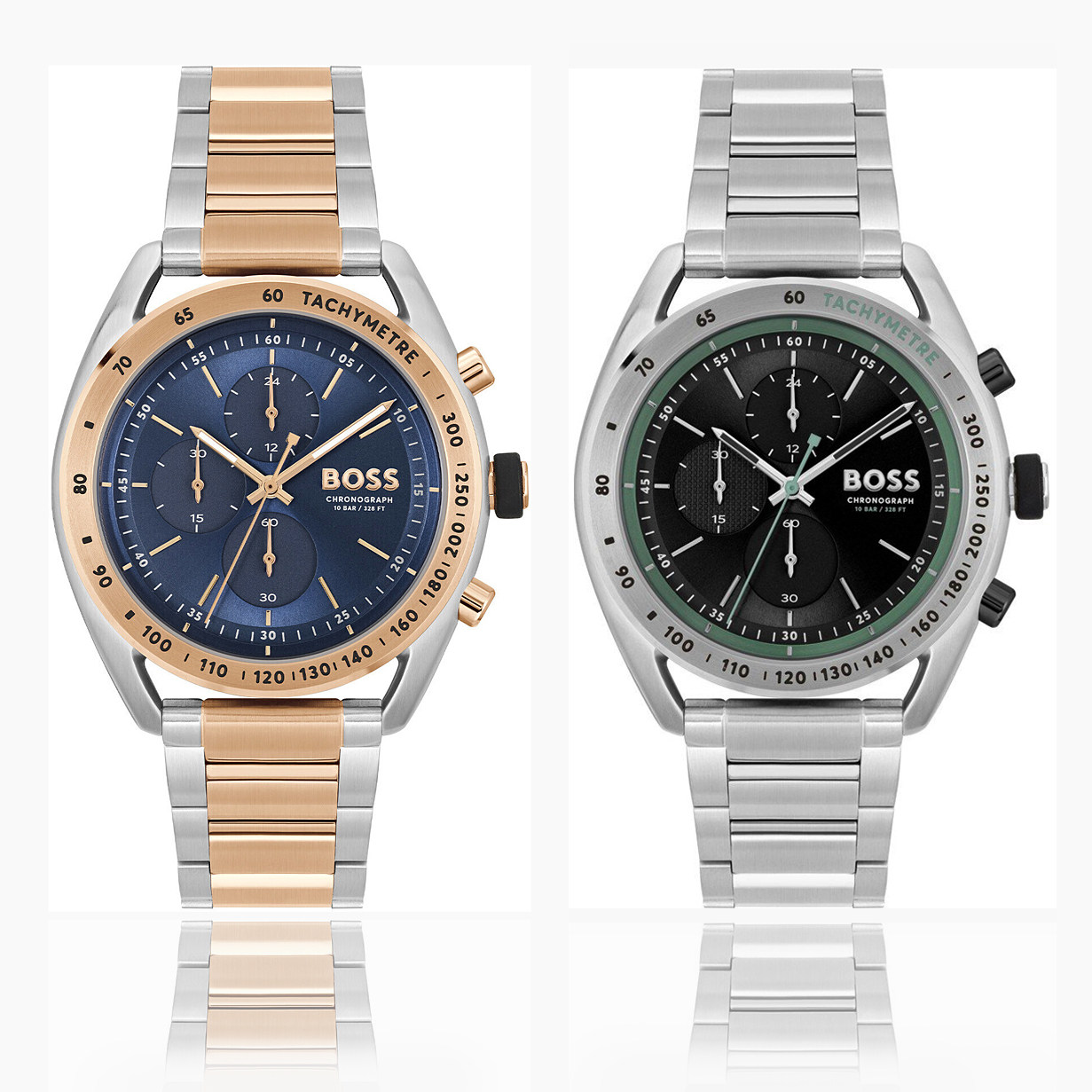 BOSS手表不锈钢计时商务休闲男表