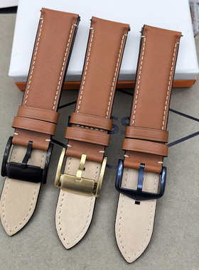 FOSSIL化石棕色表带22MM快拆适配FS5151FS5268CH3039手表配件