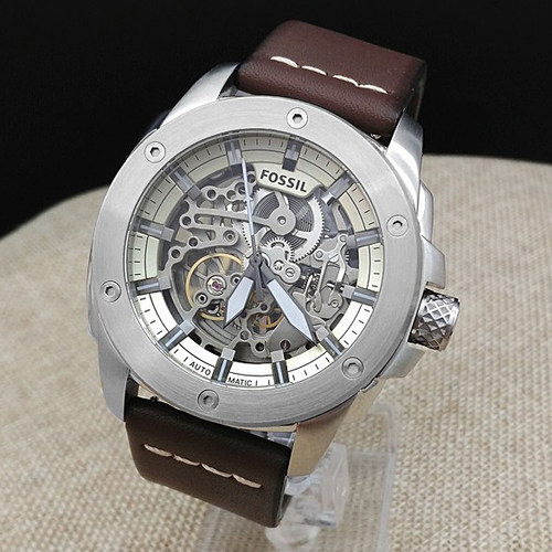 FOSSIL镂空机械表商务休闲男表