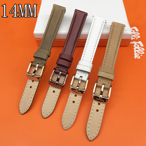 Fossil化石表带14MM头层牛皮