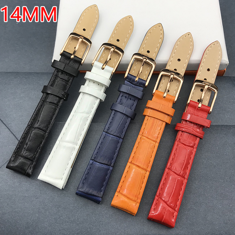 原装folli follie表带真皮头层牛皮女表配件14MM送工具包邮