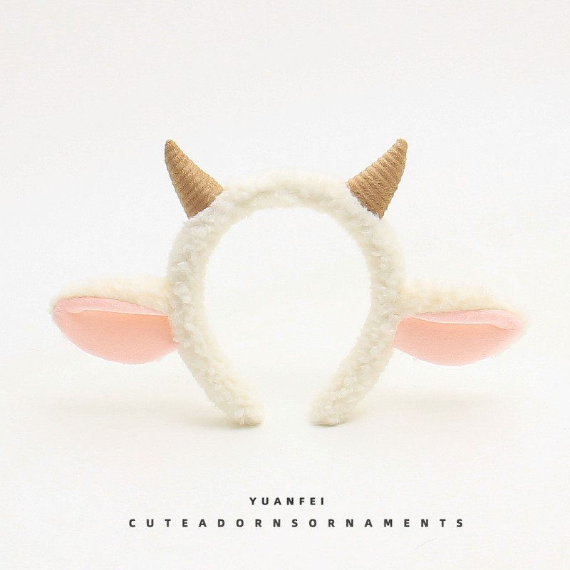 可爱羊咩咩发箍小羊角卡通头饰超萌少女表演拍照发卡搞怪甜美头箍,饰品/流行首饰/时尚饰品新,发饰,淘宝优惠券,粉丝福利购,淘宝优惠卷