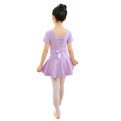 舞蹈服女童练功春夏季分体短袖