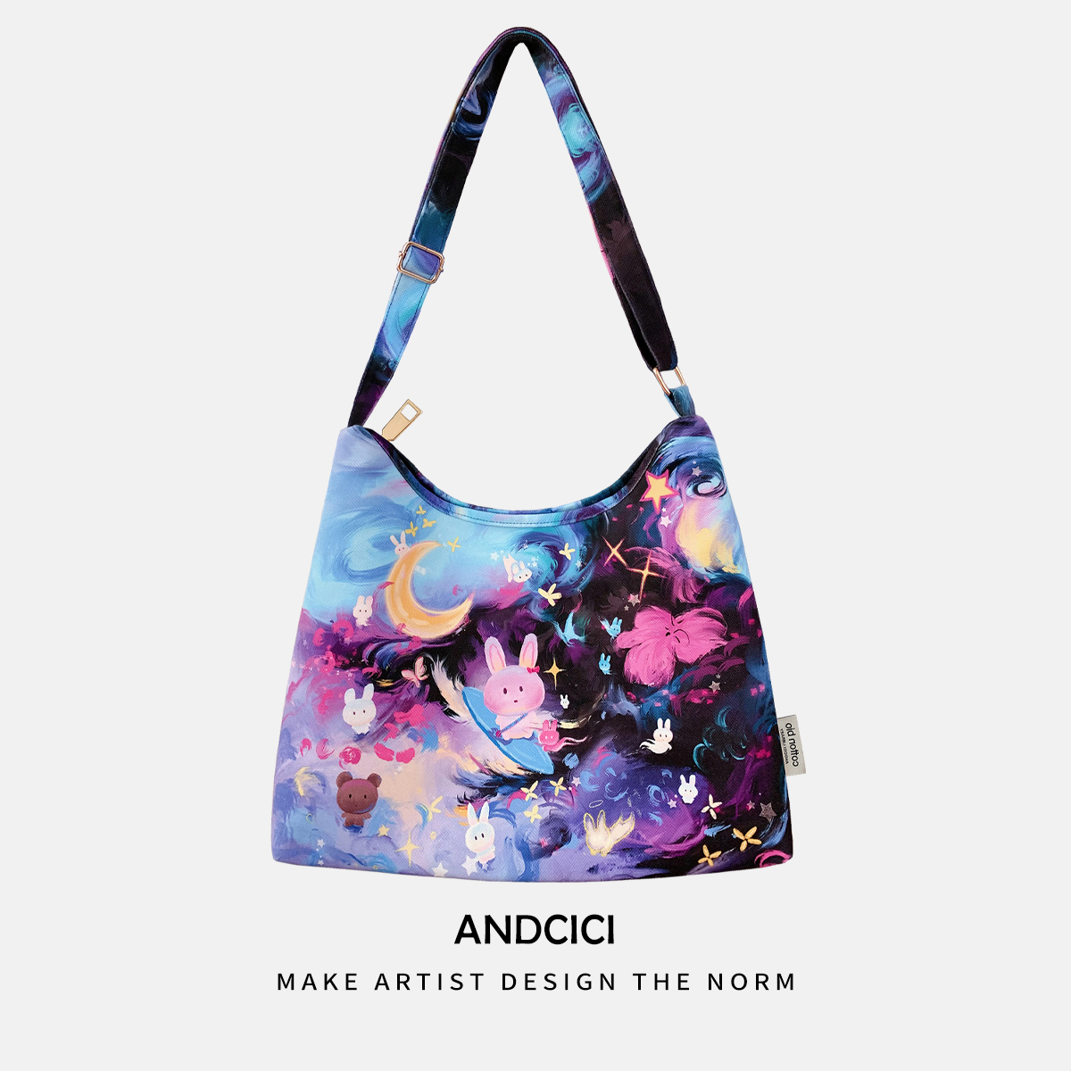 兔兔探险家拉链新月包