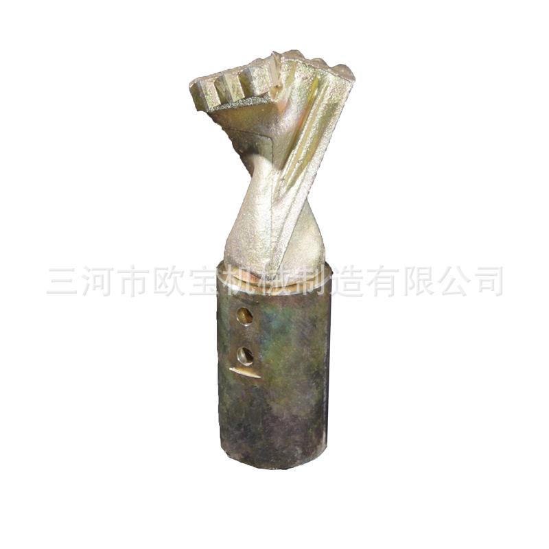 螺旋钻机配件鱼尾鸭尾混凝土钻头冻土钻头岩石钻孔螺旋钻杆中心齿