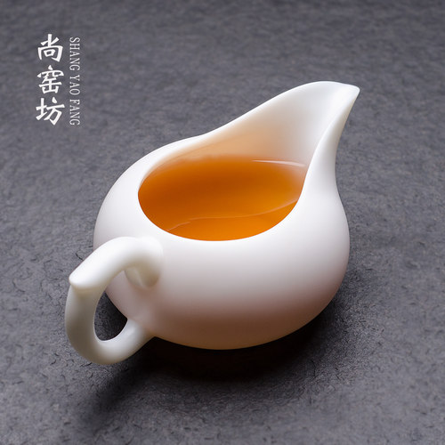 德化羊脂玉白瓷素烧家用功夫茶具